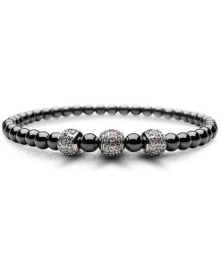 Donna Bering | Bracciale Donna Bering Artic Glow Acciaio Ceramica Nera 607-6117-180