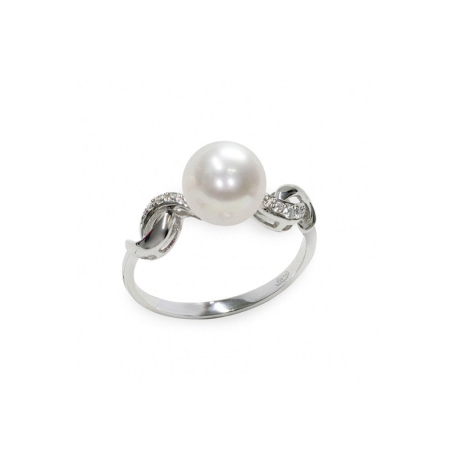 Donna Mayumi | Anello Donna Oro Bianco Mayumi Perla Akoya Diamanti Anm193