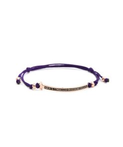 Uomo Agios Gioielli | Bracciale Unisex Agios Gioielli Religiosi Felix Cordoncino Viola Agi 267/B-R-V