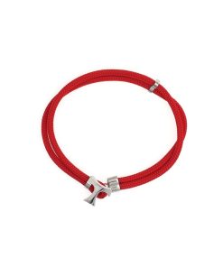 Uomo Agios | Bracciale Unisex Agios Vinculum Fidei Tau Cordino Nautico Rosso Agi 282/B-Ro