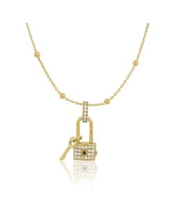 Donna Osa Jewels | Collana Donna Osa Jewels Keylove Lucchetto Chiave Medium 9920-G