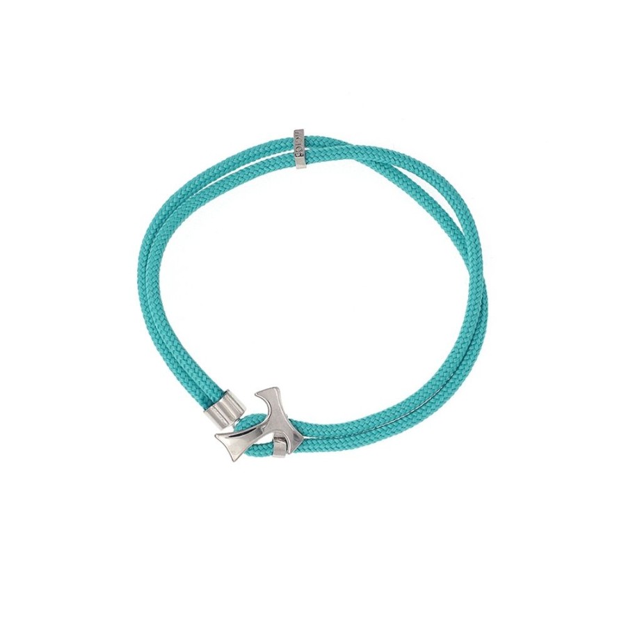 Uomo Agios | Bracciale Unisex Agios Vinculum Fidei Cordino Nautico Celeste Agi 282/B-Ce