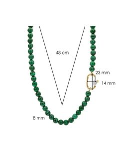 Donna Ti Sento Milano | Collana Girocollo Donna Argento Sterling Ti Sento Milano Malachite 3967Ma