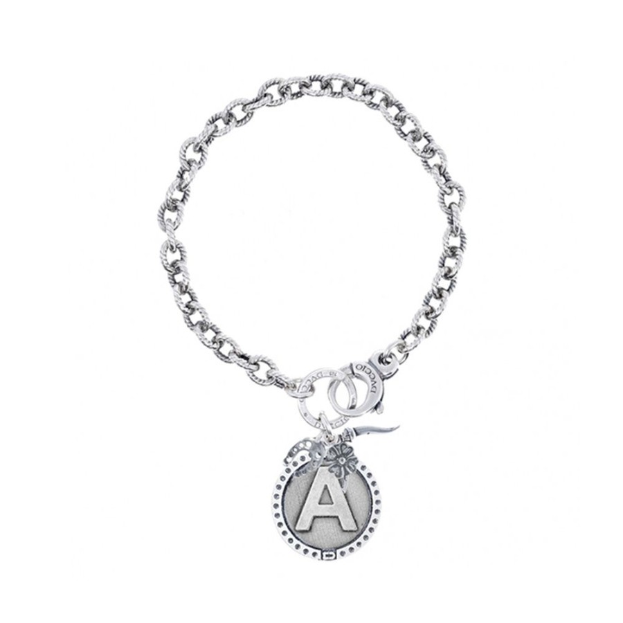 Donna Maison Dvccio | Bracciale Donna Argento Brunito Dvccio Freedom Pendenti Iniziale Portafortuna Brrolfreea63_N