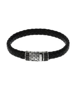 Uomo Albert M. | Bracciale Uomo Argento Albert M. Mistero Wsox00495.Blk