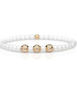 Donna Bering | Bracciale Donna Bering Artic Glow Acciaio Ceramica Bianca 607-5217-180