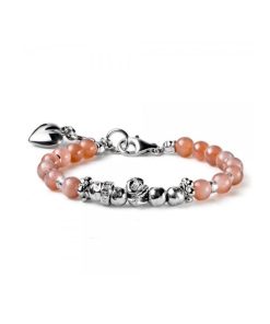 Donna Maria Cristina Sterling | Bracciale Donna Maria Cristina Sterling Rose Pietra Di Luna Rosa G3254