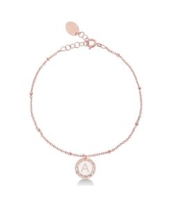 Donna Maison Dvccio | Bracciale Donna Argento Dvccio Petit Tresor Iniziale Zirconi Bmicroag/R