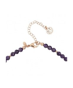 Donna Boccadamo | Collana Girocollo Donna Boccadamo Jewels Perlamia Ametista Perle Gr750Rs