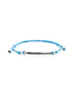 Uomo Agios Gioielli | Bracciale Unisex Agios Gioielli Religiosi Felix Cordoncino Celeste Agi 267/B-A-T