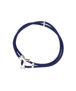 Uomo Agios | Bracciale Unisex Agios Vinculum Fidei Tau Cordino Nautico Blu Agi 282/B-Bl