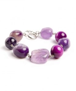 Donna Della Rovere Gioielli | Bracciale Donna Della Rovere Gioielli Argento Ametista Viola Bmdrm120626Aba