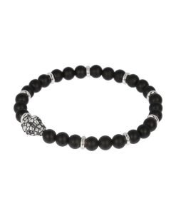 Uomo Albert M. | Bracciale Uomo Argento Albert M. Mistero Serpente Onice Nero Wsox00210.Bom