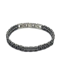 Uomo Boccadamo Man | Bracciale Uomo Acciaio Boccadamo Man Pvd Nero Abr629N