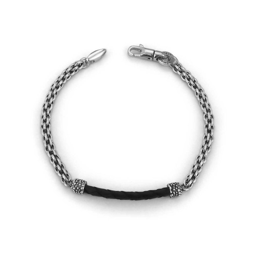 Uomo Boccadamo Man | Bracciale Uomo Argento Brunito Boccadamo Man Grani Mp135N