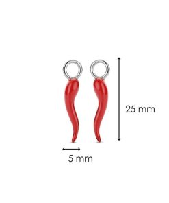 Donna Ti Sento Milano | Pendenti Ear Charms Donna Argento Sterling Ti Sento Milano Corni 9230Cr