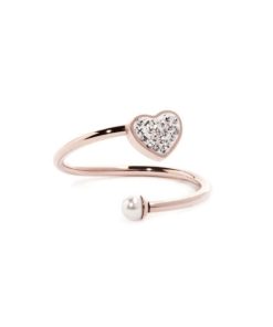 Donna Marlù Gioielli | Anello Regolabile Donna Acciaio Pvd Rose Marlu Gioielli Nel Mio Cuore Small 15An011Rw-M