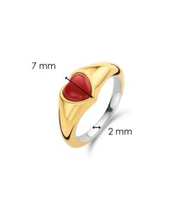 Donna Ti Sento Milano | Anello Da Donna Argento Sterling Ti Sento Milano Cuore Rosso 12220Cr