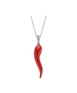 Donna Ti Sento Milano | Pendente Donna Argento Sterling Ti Sento Milano Corno Rosso 6799Cr