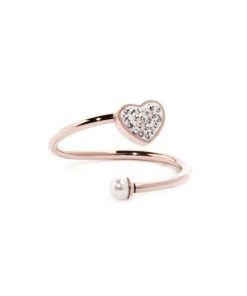 Donna Marlù Gioielli | Anello Regolabile Donna Acciaio Pvd Rose Marlu Gioielli Nel Mio Cuore Small 15An011Rw-S