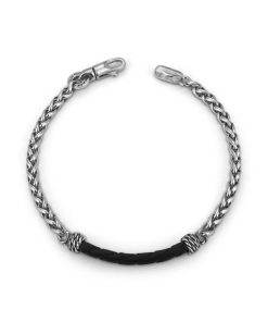 Uomo Boccadamo Man | Bracciale Uomo Argento Brunito Boccadamo Man Polaris Mbr148N