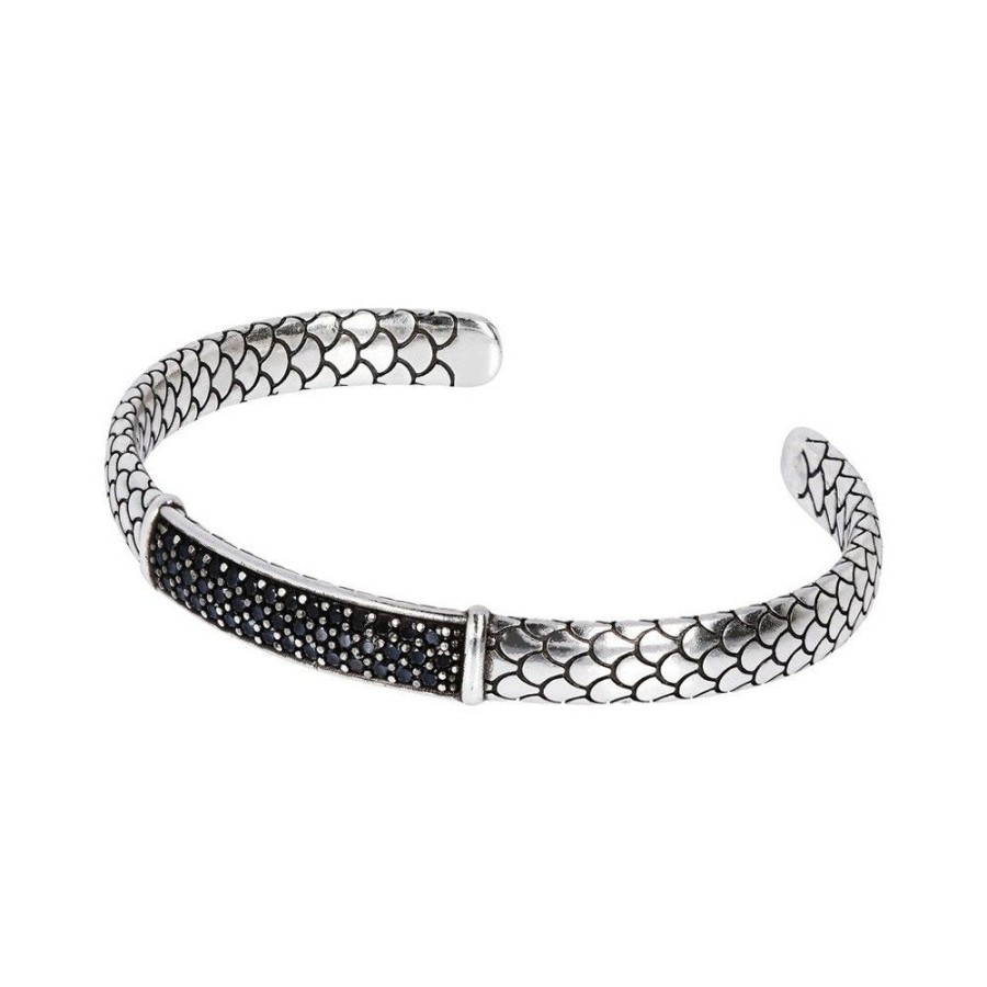 Uomo Albert M. | Bracciale Rigido Uomo Argento Albert M. Mistero Serpente Wsox00165