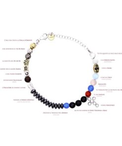 Donna Agios | Bracciale Unisex Agios Gioielli Religiosi Iesus Pietre Dure Large Agi 1012/B