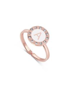 Donna Maison Dvccio | Anello Misura Regolabile Donna Argento Dvccio Petit Tresor Iniziale Amicroag/R