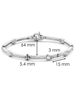 Donna Ti Sento Milano | Bracciale Tennis Donna Argento Ti Sento Milano Zirconi 2892Zi