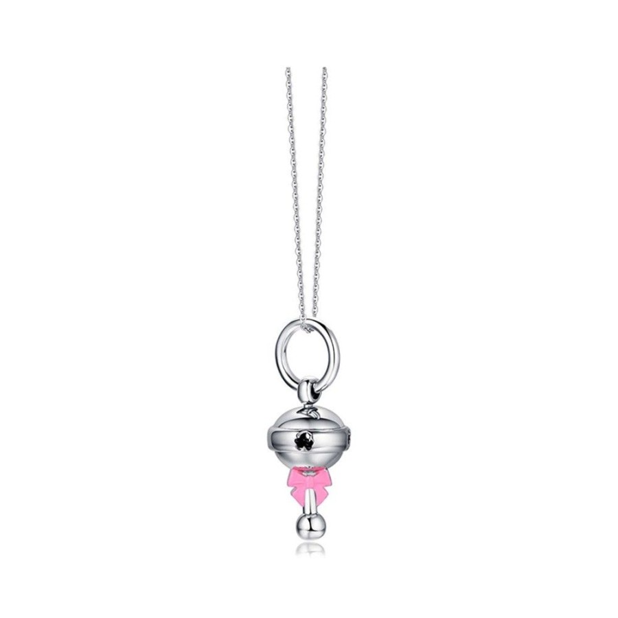 Donna Luca Barra Gioielli | Collana Chiama Angeli Donna Luca Barra Gioielli Fiocco Rosa Ck992